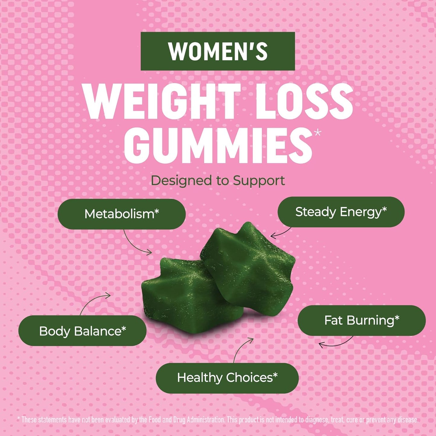 Women’S Fat Burner Gummies for Weight Loss | Green Tea, Green Coffee Bean, Garcinia Cambogia & Ketones | Fat Burners for Women Weight Loss Gummies | Green Tea Fat Burner Supplements | 60 Count